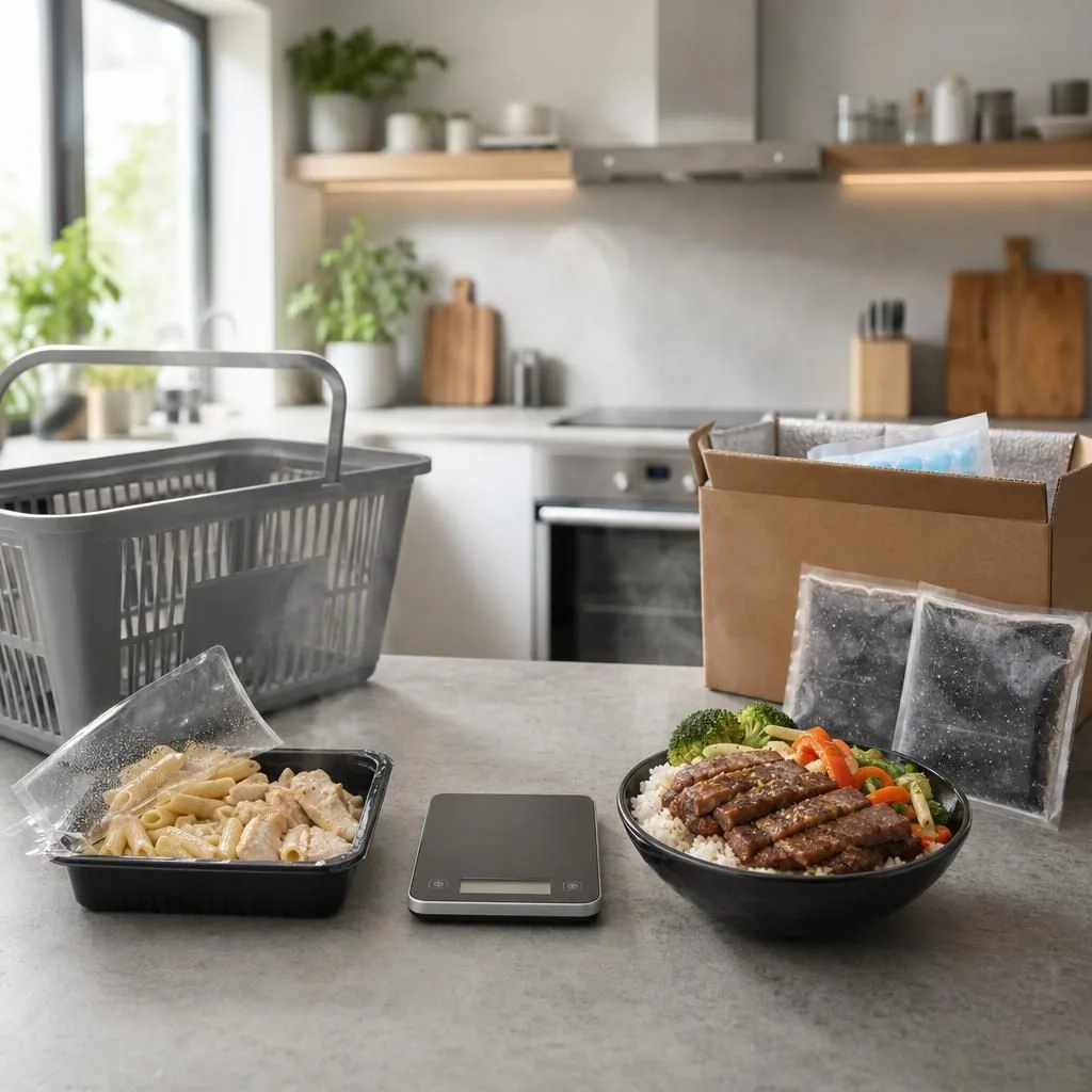 High Protein Fertiggerichte Supermarkt vs. online