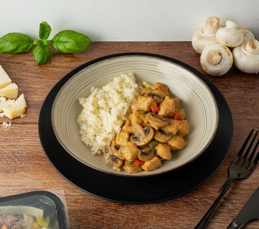 Blumenkohlreis - Hähnchen Stroganoff [LOW CARB]