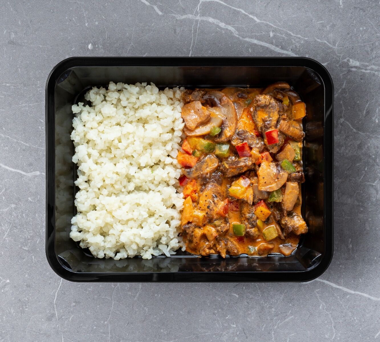 Blumenkohlreis - Beef Stroganoff [LOWCARB]