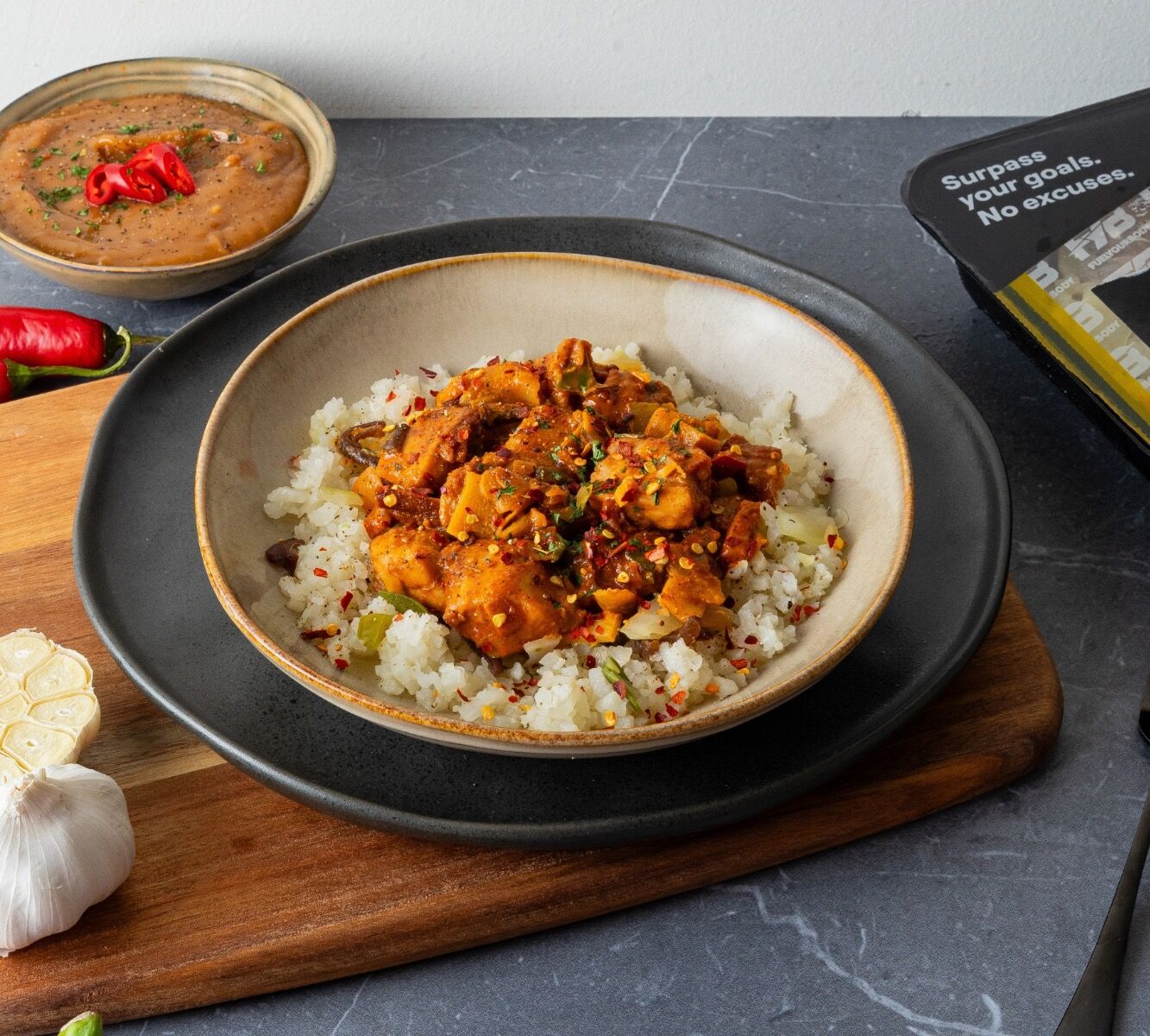 Blumenkohl Reis - Hähnchen Satay [LOWCARB]