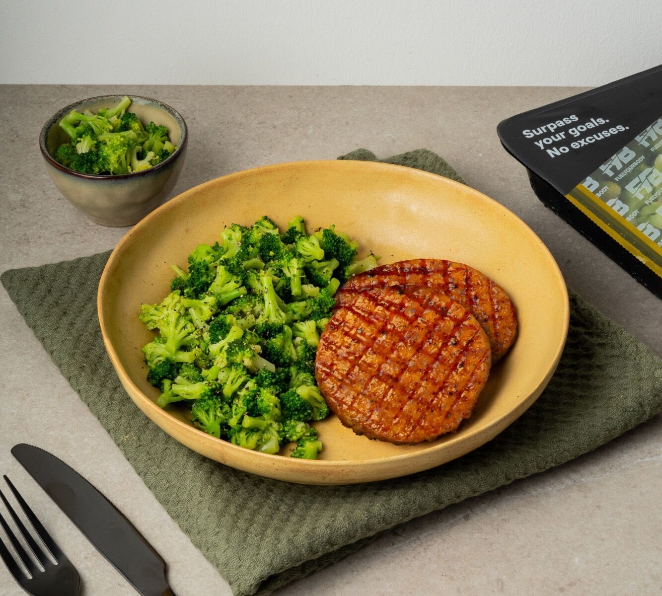 Hähnchen Burger - Broccoli (mit Gewürz)