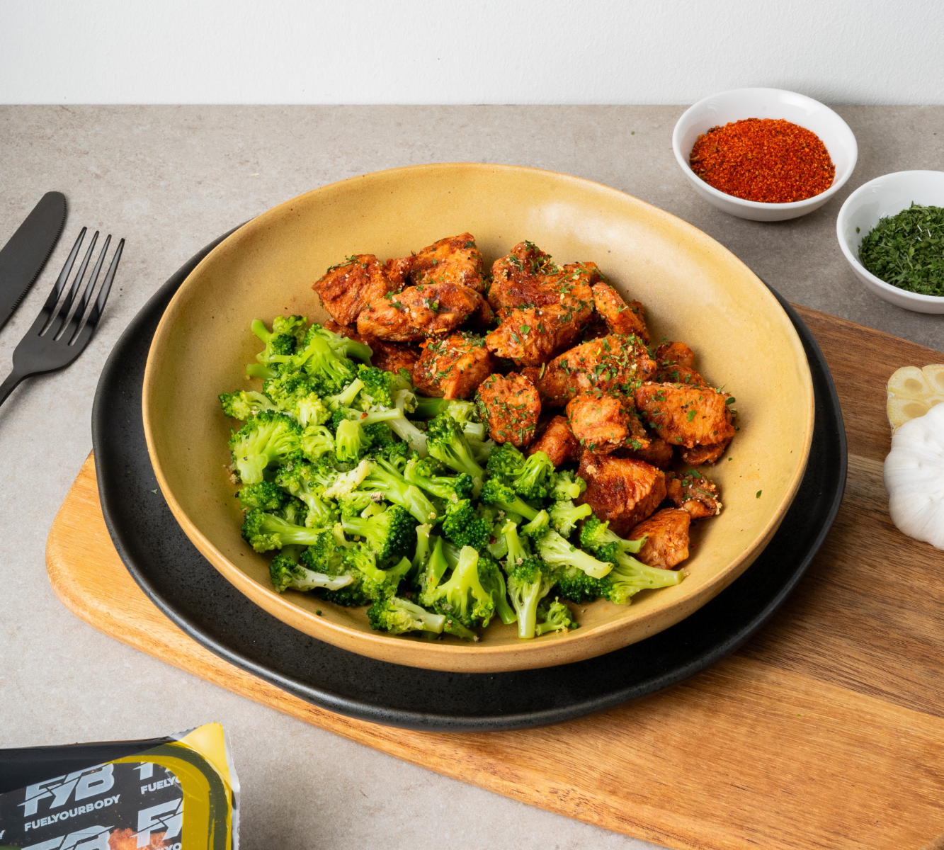 Hähnchen Cajun - Broccoliröschen