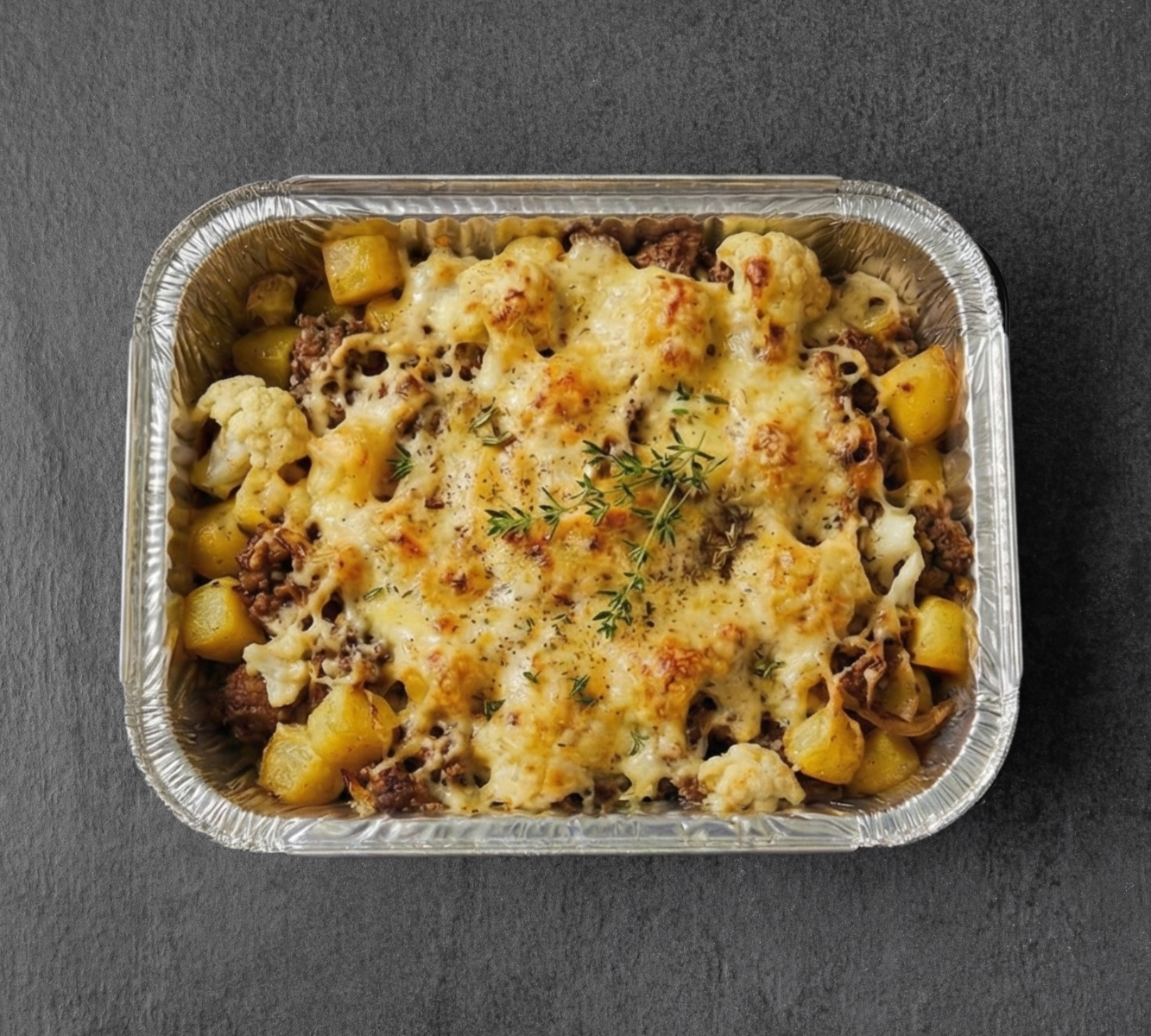 Cremiges Rindfleisch-Kartoffel-Ofen Gericht