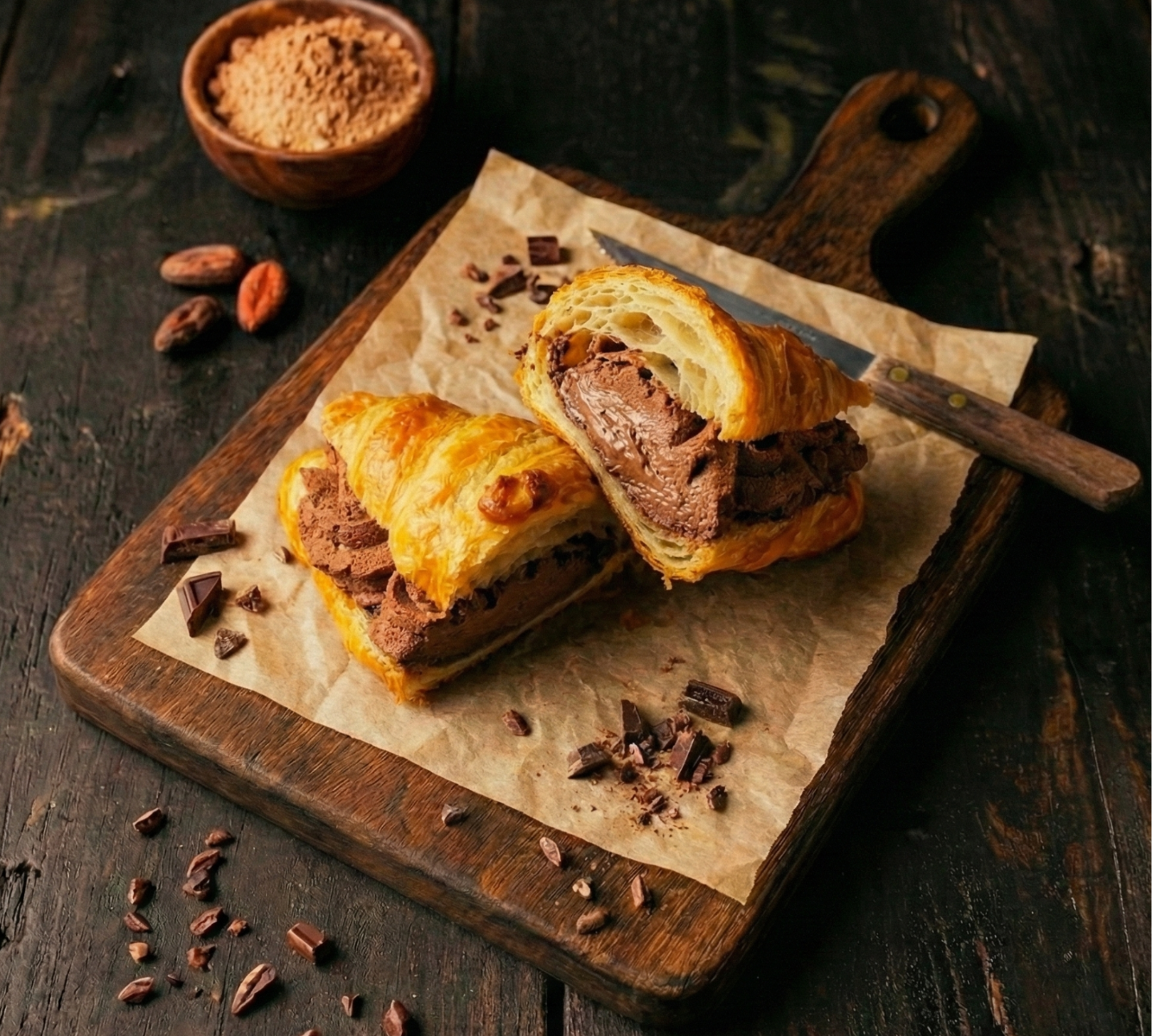 Protein Filled Chocolate Croissant